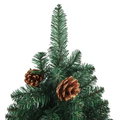 Berkfield Slim Christmas Tree With Real Wood And Cones Green 180 Cm PVC -Outlet Christmas Decor Store berkfield slim christmas tree with real wood and cones green 180 cm pvc7720286011577 03c MP