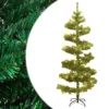 Berkfield Swirl Christmas Tree With Stand And LEDs Green 150 Cm PVC