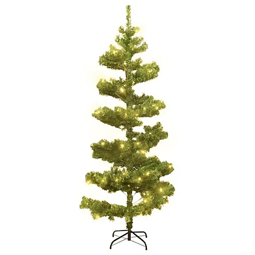 Berkfield Swirl Christmas Tree With Stand And LEDs Green 150 Cm PVC 2 Berkfield Swirl Christmas Tree With Stand And LEDs Green 150 Cm PVC - Image 2