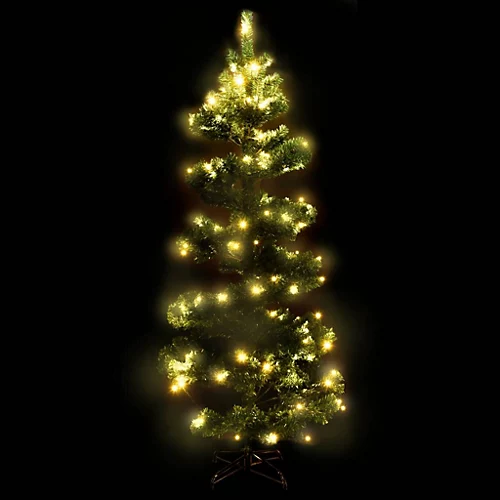 Berkfield Swirl Christmas Tree With Stand And LEDs Green 150 Cm PVC 3 Berkfield Swirl Christmas Tree With Stand And LEDs Green 150 Cm PVC - Image 3