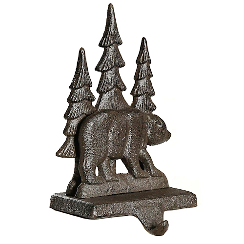 Cast Iron Bear Christmas Stocking Holder 2 Cast Iron Bear Christmas Stocking Holder - Image 2