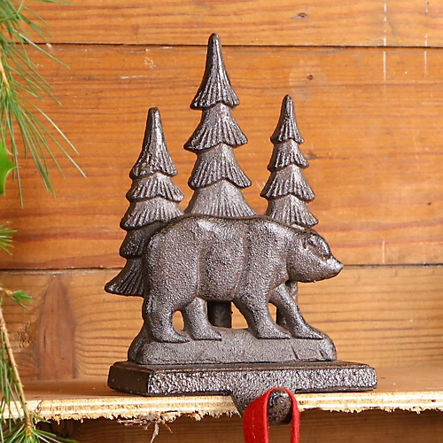 Cast Iron Bear Christmas Stocking Holder 4 Cast Iron Bear Christmas Stocking Holder - Image 4