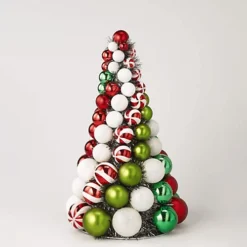 Coloured Bauble & Tinsel Xmas Tree - Red, White & Green Assorted Baubles, Indoor Home Christmas Decoration - H42 X 25cm Diameter 3 Coloured Bauble & Tinsel Xmas Tree - Red, White & Green Assorted Baubles, Indoor Home Christmas Decoration - H42 X 25cm Diameter -Outlet Christmas Decor Store coloured bauble tinsel xmas tree red white green assorted baubles indoor home christmas decoration h42 x 25cm diameter5053335896232 02c MP