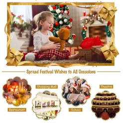 Costway 4FT Artificial Christmas Tree Pre-Lit Spiral Topiary Snowy Xmas Tree W/LED Light -Outlet Christmas Decor Store costway 4ft artificial christmas tree pre lit spiral topiary snowy xmas tree w led light9984709001760 04c MP