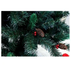 EVRE Artificial Christmas Tree With Pine Cones & Berries 7ft With 1200 PVC Tips, Easy Build Hinged Branches & Strong Metal Stand -Outlet Christmas Decor Store evre artificial christmas tree with pine cones berries 7ft with 1200 pvc tips easy build hinged branches strong metal stand5060381729728 04c MP