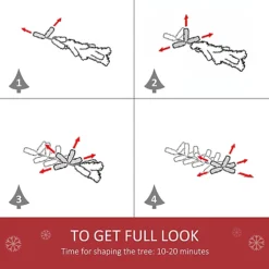 HOMCOM 3FT Pre-Lit Artificial Christmas Tree W/ Fibre Optic LED Lights Holiday Home Xmas Decoration-White -Outlet Christmas Decor Store homcom 3ft pre lit artificial christmas tree w fibre optic led lights holiday home xmas decoration white5056534519520 06c MP