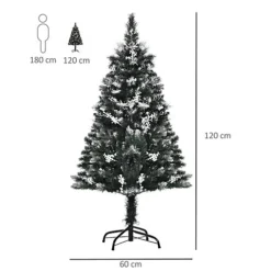 HOMCOM 4FT Artificial Snow-Dipped Christmas Tree Xmas, Home Home Indoor Decoration, Removable Stand Star Topper Branch Green -Outlet Christmas Decor Store homcom 4ft artificial snow dipped christmas tree xmas home home indoor decoration removable stand star topper branch green5056534520021 03c MP