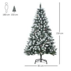 HOMCOM 5FT Artificial Christmas Tree With Pine Cones, Holiday Home Xmas Decoration Automatic Open, Green 6 HOMCOM 5FT Artificial Christmas Tree With Pine Cones, Holiday Home Xmas Decoration Automatic Open, Green -Outlet Christmas Decor Store homcom 5ft artificial christmas tree with pine cones holiday home xmas decoration automatic open green5056534520199 03c MP