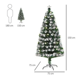 HOMCOM 5ft White Light Artificial Christmas Tree W/ 180 LEDs Star Topper Tri-Base Full Bodied Seasonal Decoration Pre-Lit Home -Outlet Christmas Decor Store homcom 5ft white light artificial christmas tree w 180 leds star topper tri base full bodied seasonal decoration pre lit home5056399113673 03c MP
