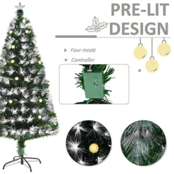 HOMCOM 5ft White Light Artificial Christmas Tree W/ 180 LEDs Star Topper Tri-Base Full Bodied Seasonal Decoration Pre-Lit Home -Outlet Christmas Decor Store homcom 5ft white light artificial christmas tree w 180 leds star topper tri base full bodied seasonal decoration pre lit home5056399113673 06c MP