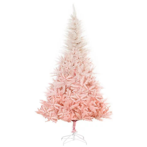 HOMCOM 6FT Pink Artificial Christmas Tree Holiday Home Decoration Ornament W/ Metal Stand Fully Pretty Home Office Joy 2 HOMCOM 6FT Pink Artificial Christmas Tree Holiday Home Decoration Ornament W/ Metal Stand Fully Pretty Home Office Joy - Image 2