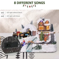 HOMCOM Animated Christmas Village Scene Musical Festival Decor With Lights -Outlet Christmas Decor Store homcom animated christmas village scene musical festival decor with lights5056602907167 06c MP