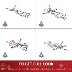 HOMCOM Artificial Fibre Optic Christmas Tree Seasonal Decoration W/ 21 LED Lights Pre-Lit Easy Store 5FT White Blue -Outlet Christmas Decor Store homcom artificial fibre optic christmas tree seasonal decoration w 21 led lights pre lit easy store 5ft white blue5056029846155 06c MP