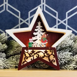 Home Festive Battery Powered Wooden Light Up Christmas Star -Outlet Christmas Decor Store home festive battery powered wooden light up christmas star5021196820529 04c MP