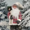 Nordic Santa Traditional Standing Father Christmas With Glasses Figurine 60cm
