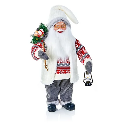 Nordic Santa Traditional Standing Father Christmas With Glasses Figurine 60cm 2 Nordic Santa Traditional Standing Father Christmas With Glasses Figurine 60cm - Image 2