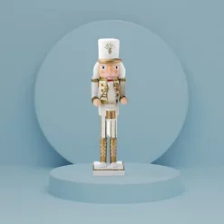Nutcracker Christmas Decoration Wood Soldier 30cm/11.8in Ornament Glitter Traditional Table Top Party Xmas Gift Gold Drum -Outlet Christmas Decor Store nutcracker christmas decoration wood soldier 30cm 11 8in ornament glitter traditional table top party xmas gift gold drum5012237845731 04c MP
