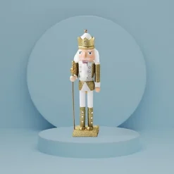 Nutcracker Christmas Decoration Wood Soldier 30cm/11.8in Ornament Glitter Traditional Table Top Party Xmas Gift King -Outlet Christmas Decor Store nutcracker christmas decoration wood soldier 30cm 11 8in ornament glitter traditional table top party xmas gift king5012237845748 03c MP