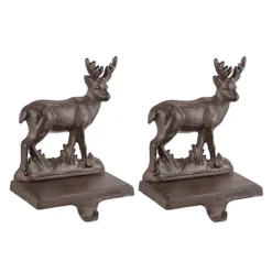 Set Of 2 Cast Iron Reindeer Christmas Stocking Holders 5 Set Of 2 Cast Iron Reindeer Christmas Stocking Holders -Outlet Christmas Decor Store set of 2 cast iron reindeer christmas stocking holders5060964608549 02c MP