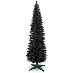 Slim Christmas Tree Pencil Black 7ft With Storage Box