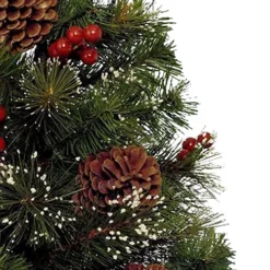 Small Pine Cone & Berries Christmas Tree With Hessian Base, Tabletop Artificial Pine Mini Christmas Tree 45cm/1.5ft -Outlet Christmas Decor Store small pine cone berries christmas tree with hessian base tabletop artificial pine mini christmas tree 45cm 1 5ft5056337108273 03c MP