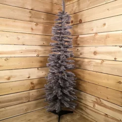 Snowtime 150cm Pencil Pine Grey Christmas Tree With 236 Tips -Outlet Christmas Decor Store snowtime 150cm pencil pine grey christmas tree with 236 tips5056589181079 04c MP