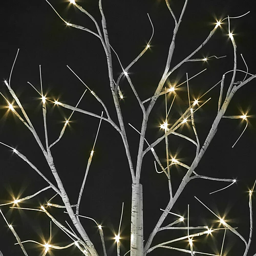 Snowtime Pre-Lit LED Birch Tree Snow Flocked Christmas Lights Indoor/Outdoor Warm White 1.8m 2 Snowtime Pre-Lit LED Birch Tree Snow Flocked Christmas Lights Indoor/Outdoor Warm White 1.8m - Image 2