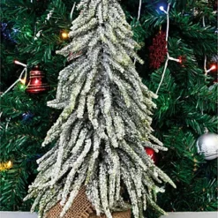 St Helens Home And Garden Decorative Snow Topped Mini Christmas Tree In Hessian Bag -Outlet Christmas Decor Store st helens home and garden decorative snow topped mini christmas tree in hessian bag5021196818410 03c MP