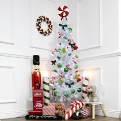 The Christmas Workshop 70710 6ft Pre-Lit White Slimline Artificial Christmas Tree -Outlet Christmas Decor Store the christmas workshop 70710 6ft pre lit white slimline artificial christmas tree5025301707101 04c MP