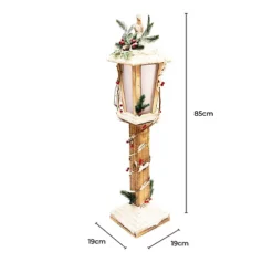 The Christmas Workshop 70769 85cm Snow Topped Wooden Lamppost With Rotating Star Light -Outlet Christmas Decor Store the christmas workshop 70769 85cm snow topped wooden lamppost with rotating star light5025301707699 03c MP