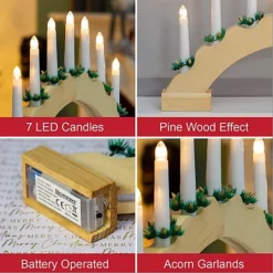 The Christmas Workshop 70859 Wooden Arched Christmas Candle Bridge -Outlet Christmas Decor Store the christmas workshop 70859 wooden arched christmas candle bridge5025301708597 03c MP
