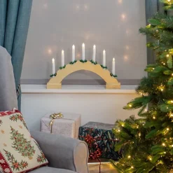 The Christmas Workshop 70859 Wooden Arched Christmas Candle Bridge -Outlet Christmas Decor Store the christmas workshop 70859 wooden arched christmas candle bridge5025301708597 04c MP