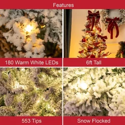 The Christmas Workshop 71290 6ft Pre-Lit Flock Pine Artificial Christmas Tree -Outlet Christmas Decor Store the christmas workshop 71290 6ft pre lit flock pine artificial christmas tree5025301712907 03c MP