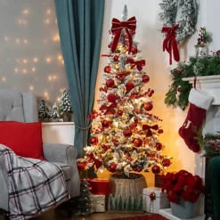 The Christmas Workshop 71290 6ft Pre-Lit Flock Pine Artificial Christmas Tree -Outlet Christmas Decor Store the christmas workshop 71290 6ft pre lit flock pine artificial christmas tree5025301712907 04c MP