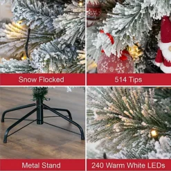 The Christmas Workshop 72049 6ft Pre-Lit Deluxe Snowy Tree -Outlet Christmas Decor Store the christmas workshop 72049 6ft pre lit deluxe snowy tree5025301720490 03c MP