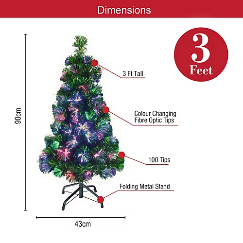The Christmas Workshop 73550 3ft Fibre Optic Artificial Christmas Tree 2 The Christmas Workshop 73550 3ft Fibre Optic Artificial Christmas Tree - Image 2