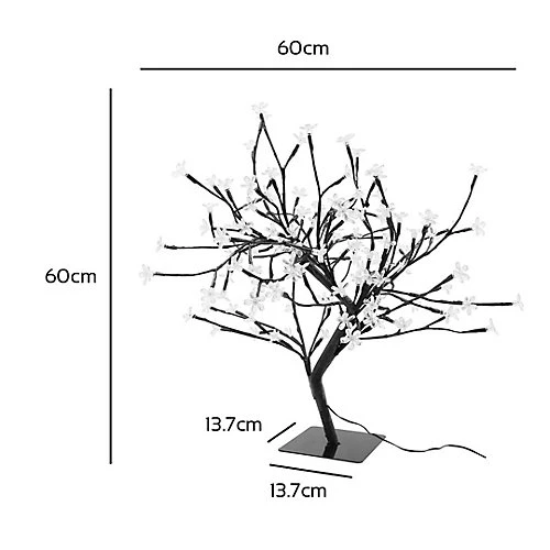 The Christmas Workshop 76440 60cm Multi-Coloured LED Blossom Tree 2 The Christmas Workshop 76440 60cm Multi-Coloured LED Blossom Tree - Image 2