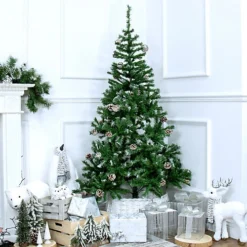 The Christmas Workshop 76820 6ft Traditional Artificial Christmas Tree With Snow & Pine Cones