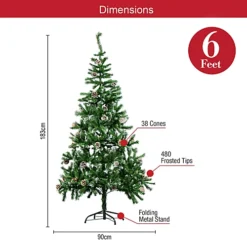 The Christmas Workshop 76820 6ft Traditional Artificial Christmas Tree With Snow & Pine Cones -Outlet Christmas Decor Store the christmas workshop 76820 6ft traditional artificial christmas tree with snow pine cones5025301768201 04c MP