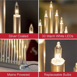 The Christmas Workshop 78670 Silver Christmas Candle Bridge -Outlet Christmas Decor Store the christmas workshop 78670 silver christmas candle bridge5025301786700 03c MP