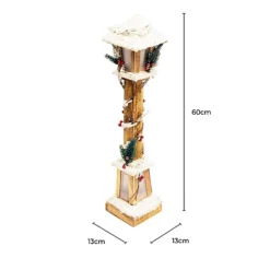 The Christmas Workshop 82690 60cm Snow Topped Wooden Lamppost -Outlet Christmas Decor Store the christmas workshop 82690 60cm snow topped wooden lamppost5025301826901 04c MP